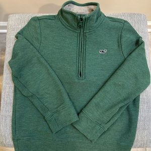 Boys Vineyard Vines hunter green quarter zip- perfect for the holidays!